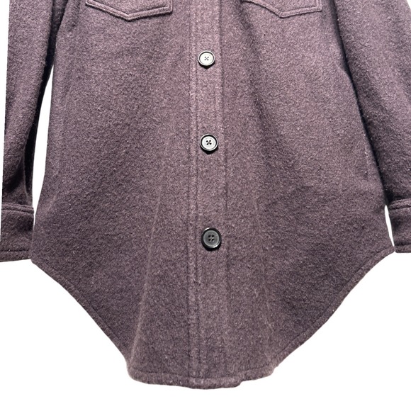 Aritzia Wilfred Free Gana Shirt Jacket Oversized Shacket Plum Size S Retail $198 - Picture 6 of 13